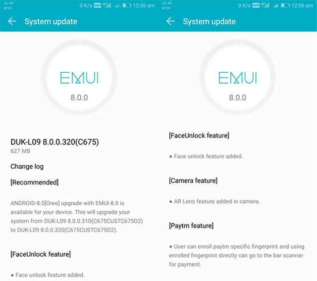 Honor 8 Pro Face Unlock Update India Honor 8 Pro Face Unlock Update India
