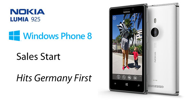 Nokia Lumia 925 sale starts at Germany