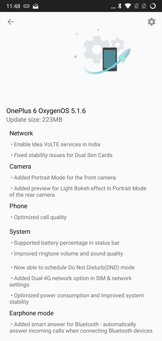 OnePlus 6 OxygenOS 5.1.6 Update