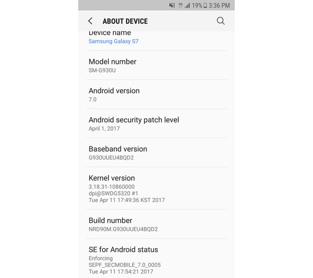 Samsung S7 Unlocked Nougat After Update Samsung S7 Unlocked Nougat After Update