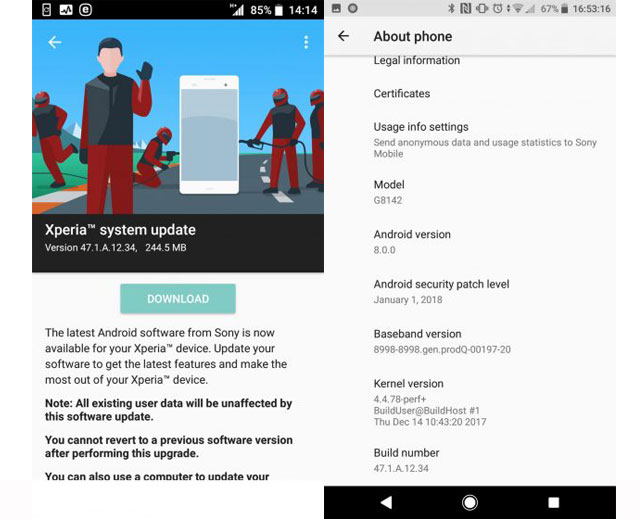 Sony Xperia XZ Premium, XZ1 and XZ1 Compact January 2018 Patch Sony Xperia XZ Premium, XZ1 and XZ1 Compact January 2018 Patch