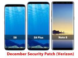 December security patch landing on Verizon Galaxy S8, S8+, Note 8