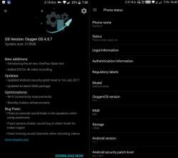 OxygenOS 4.5.7 update begins to hit OnePlus 5